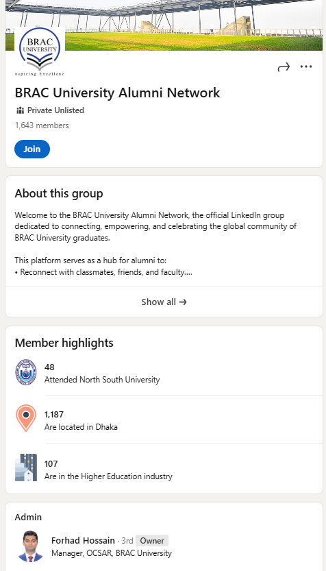 Brac University Alumni Network