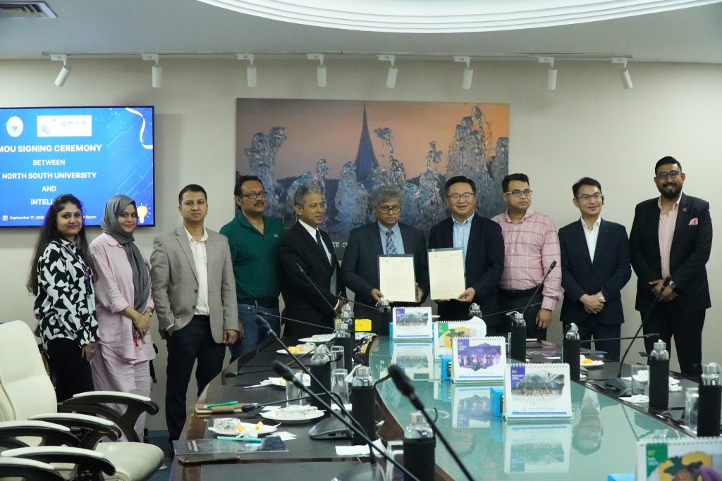 North South University (NSU) has signed a memorandum of understanding (MoU) with Intellisia, a Guangzhou-based global research think tank, to promote research, innovation, and sustainable business collaboration between Bangladesh and China